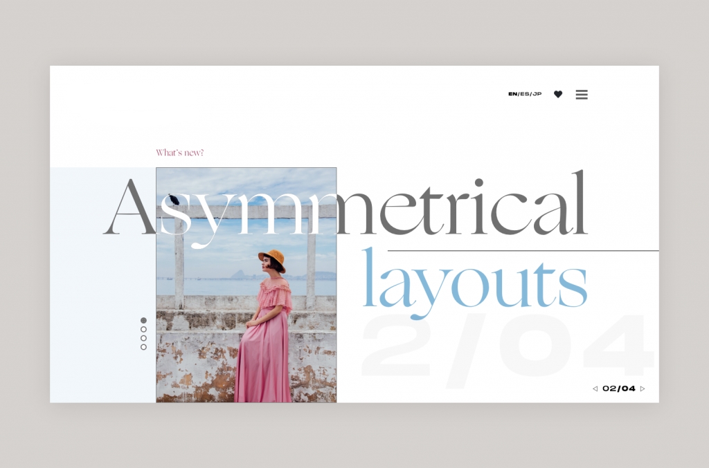 Asymmetrical layouts and shattered grid systems