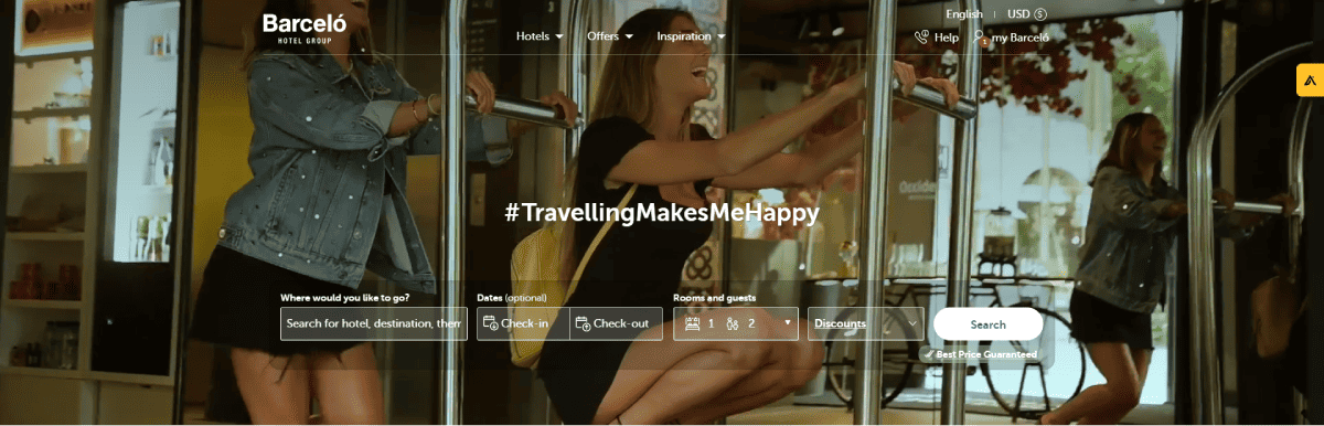 Barcelo's website design