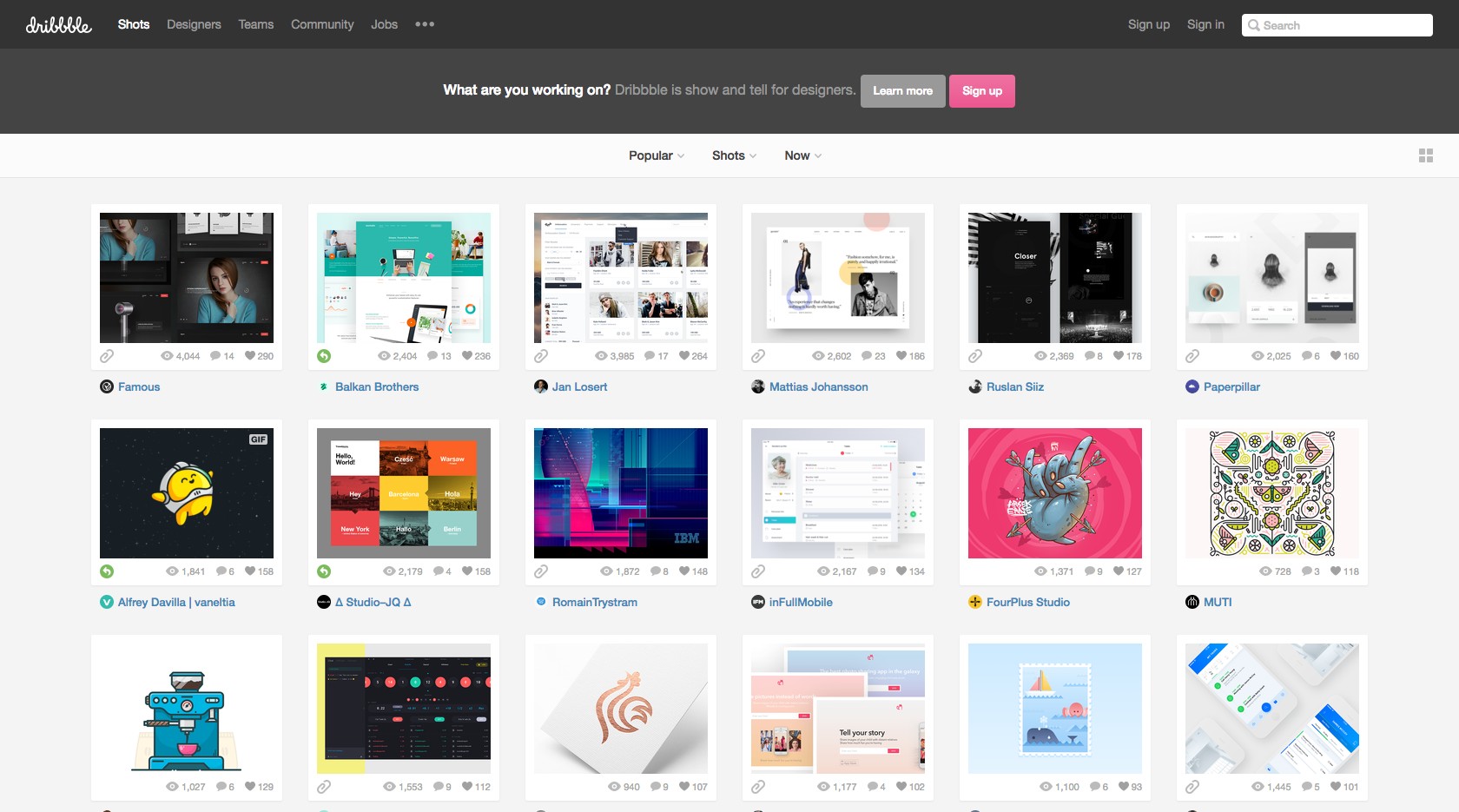 Dribbble: A Playground for Designers