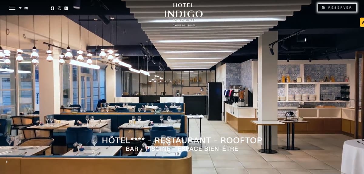 Hotel Indigo Cagnes Sur Mer's website design
