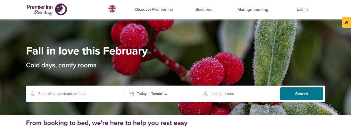 Premier Inn's website design