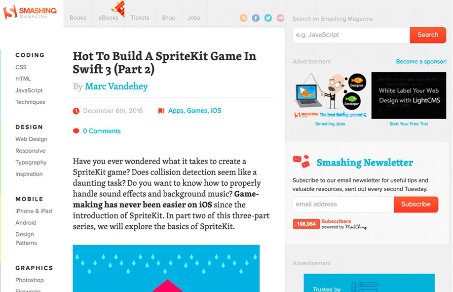 Smashing Magazine: A Resource for Web Designers and Developers